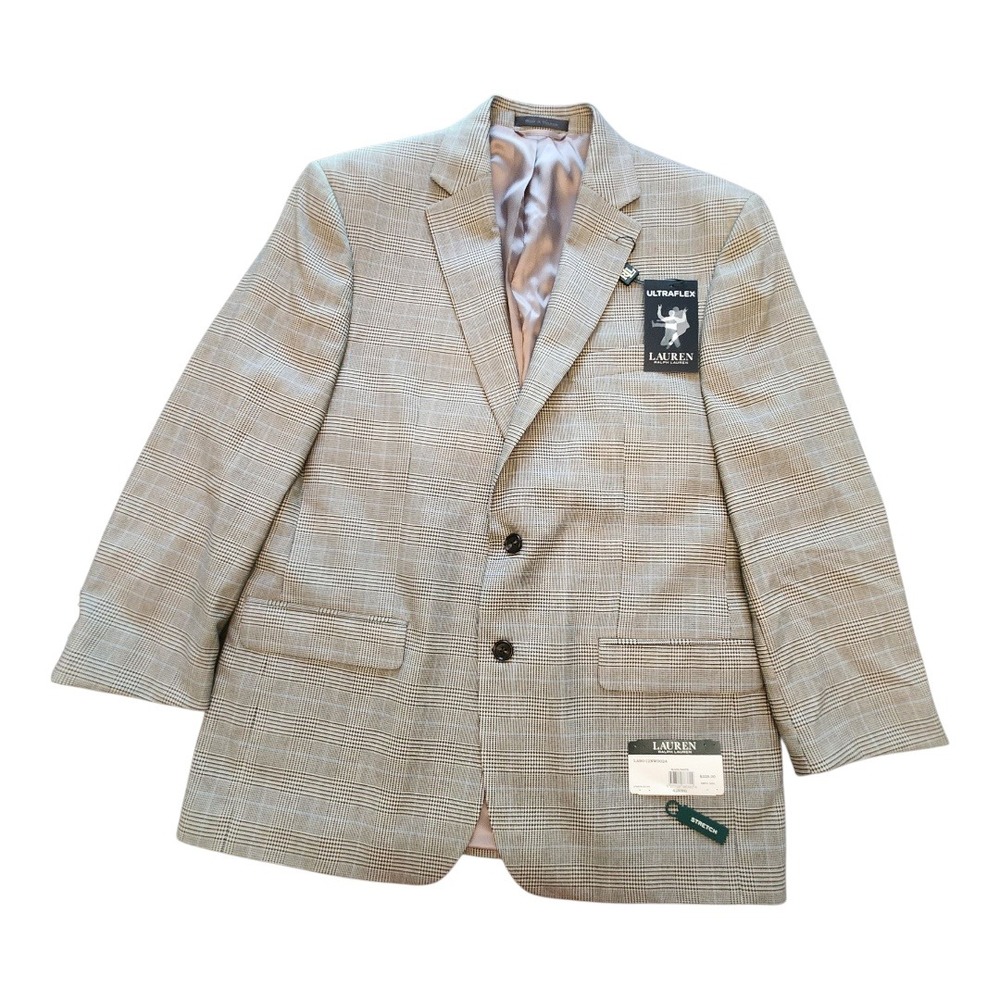 Lauren Ralph Lauren Mens 42R Classic Fit Glen Plaid Blazer Sport Coat Jacket NWT